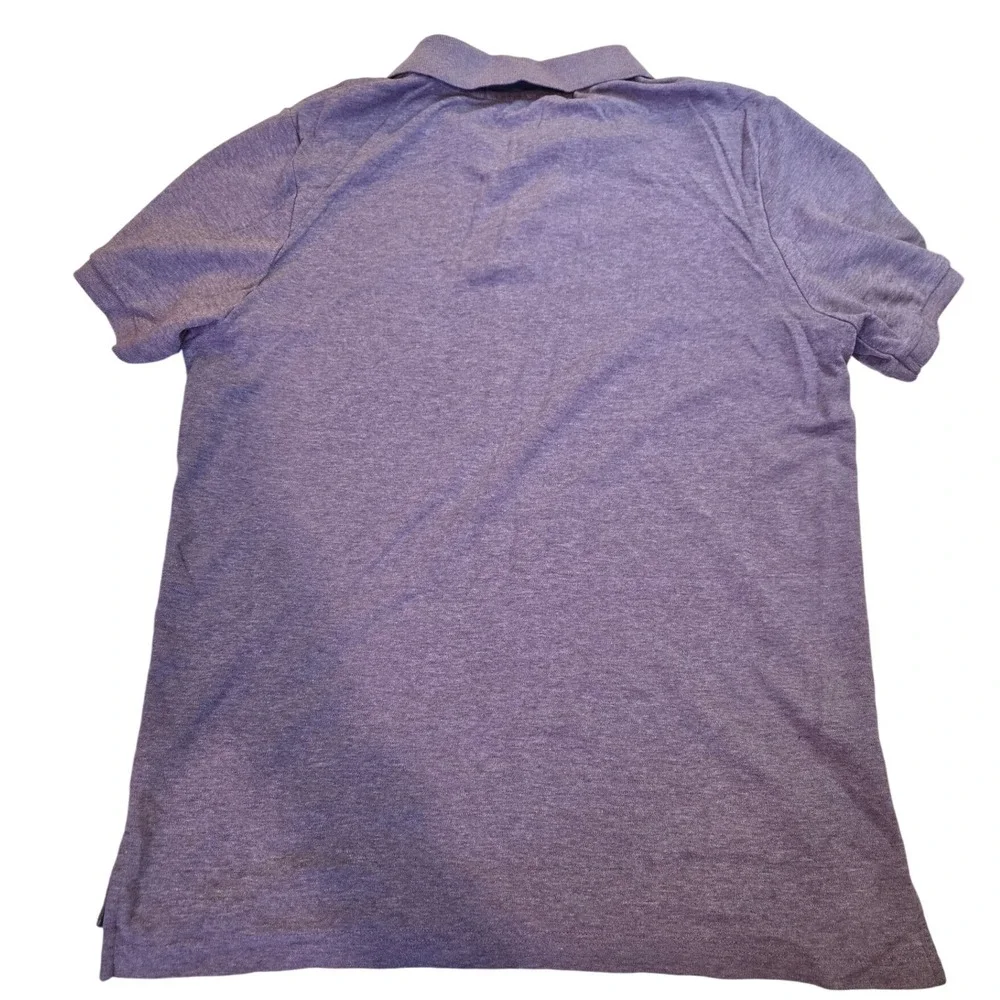 US Polo Assn Mens Heather Purple Short Sleeve Polo Shirt Luxury Feel Size M - Picture 7 of 7